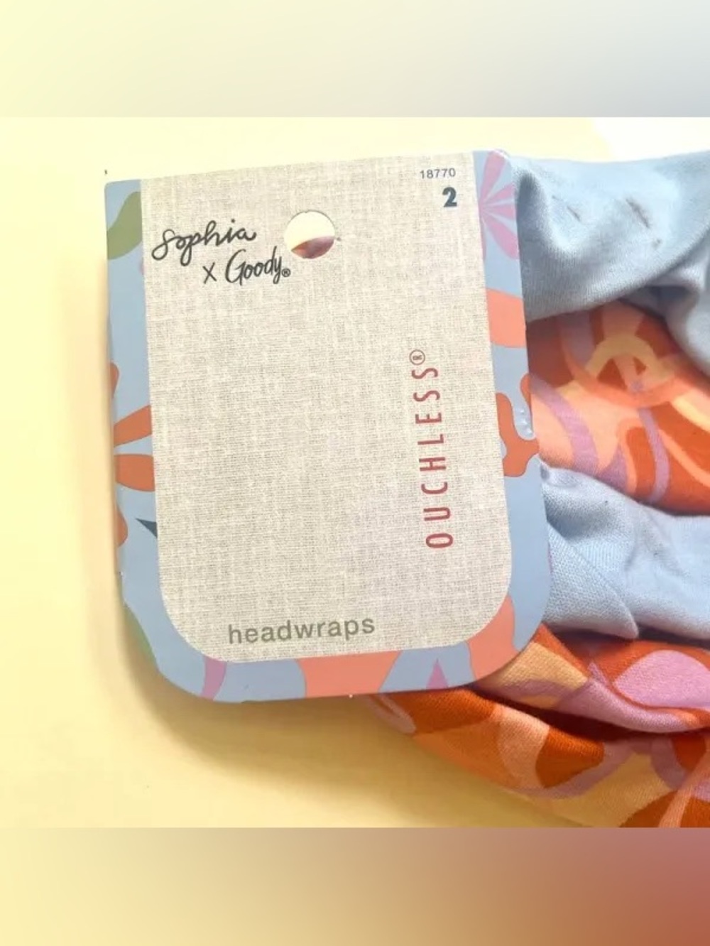 🏖️🍑 Goody x Sophia Yeshi Head Wraps 2 Ct | Summer Bold Print | NWT 🧡✨